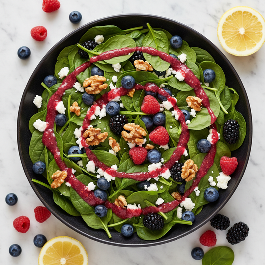 Blueberry Feta Salad - Bright & Airy